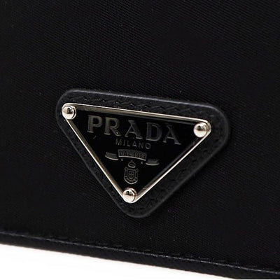 Nylon And Leather Card Holder