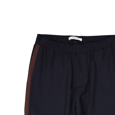 Striped Side Panel Wool Trousers