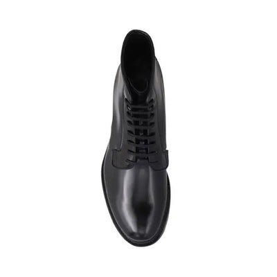 Leather Lace-Up Boots