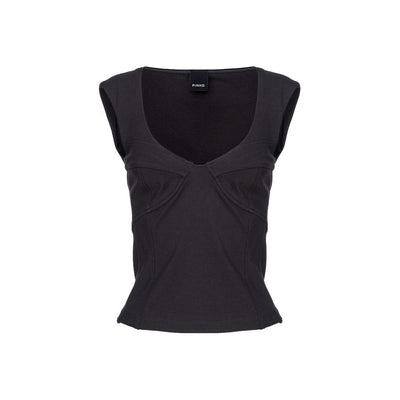 Black Viscose Women Top
