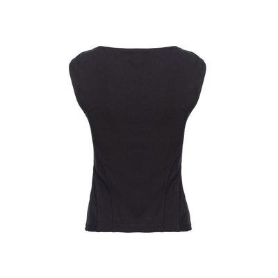 Black Viscose Women Top