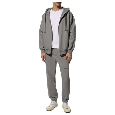 Gray Cotton Men's Hooded Sweatshirt