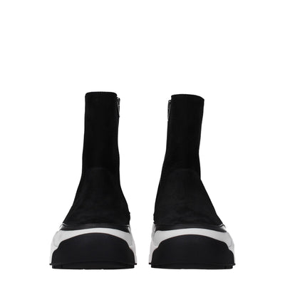 Black Leather Ankle Boots