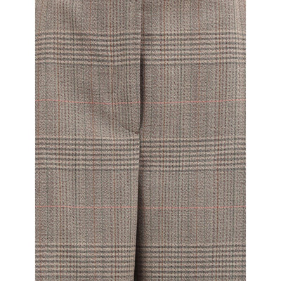 Prince of wales Wide leg Pants