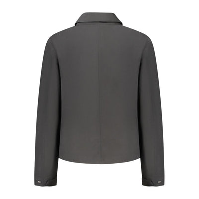 Black Polyester Jackets & Coat