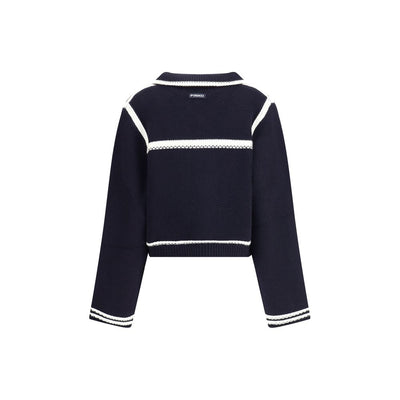 Cardigan with contrasting profiles