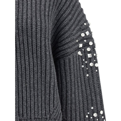 Rhinestones wool Cardigan