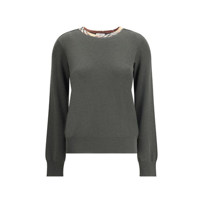 Wool Pullover with Check