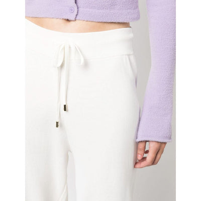 White Cotton Women Sweatpant