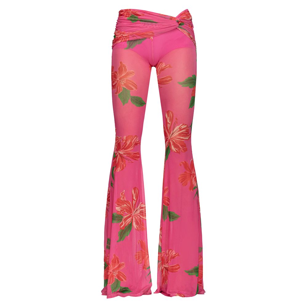 Multicolor Polyester Women Pant