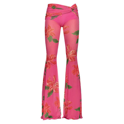 Multicolor Polyester Women Pant
