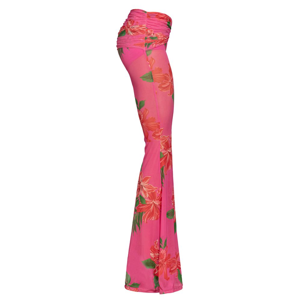 Multicolor Polyester Women Pant