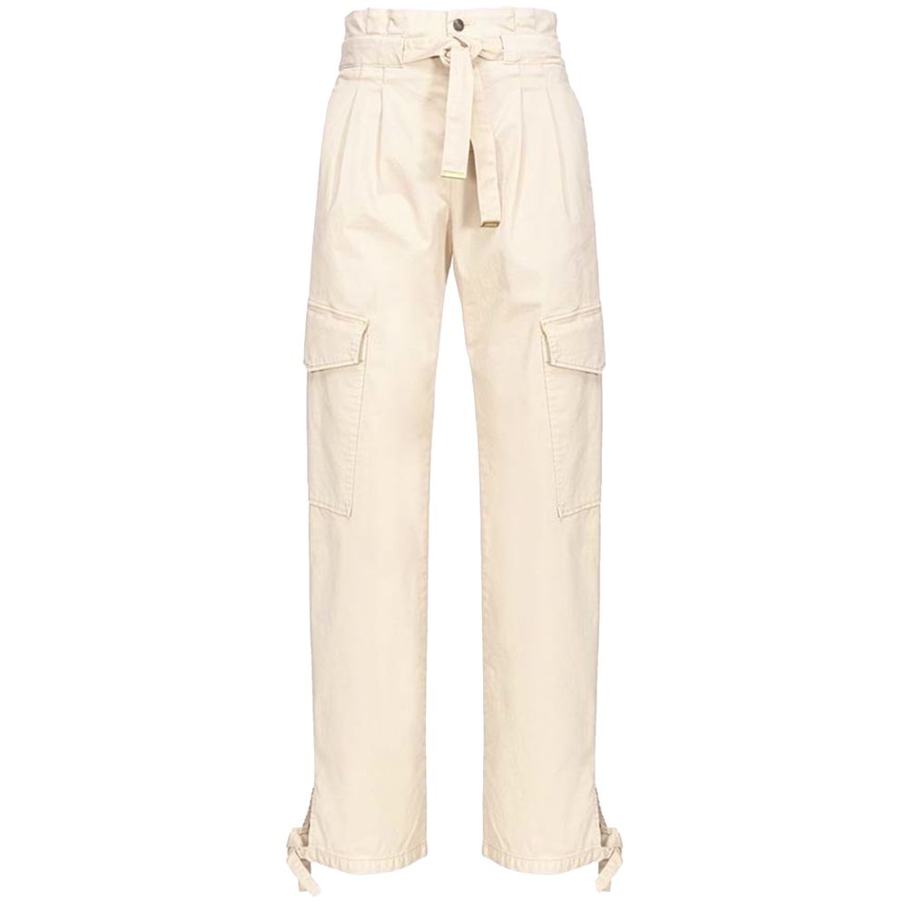 White Cotton Women Pant