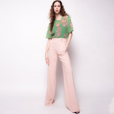 Pink Polyester Jeans & Pant
