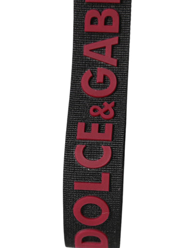 Black Red DG Logo Polyester Silver Men Keychain Keyring