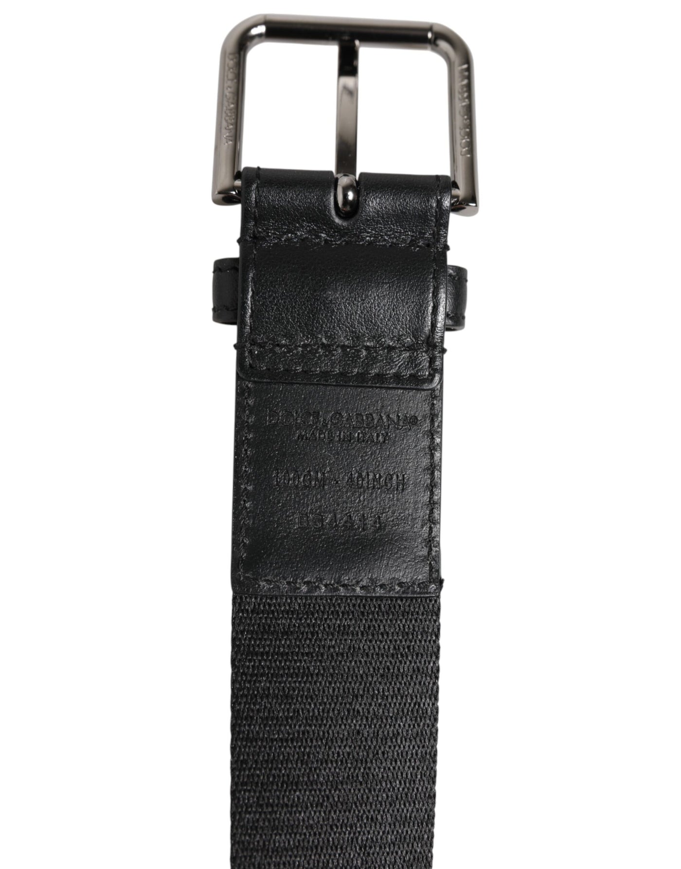 Black Blue DG Logo Silver Metal Buckle Belt