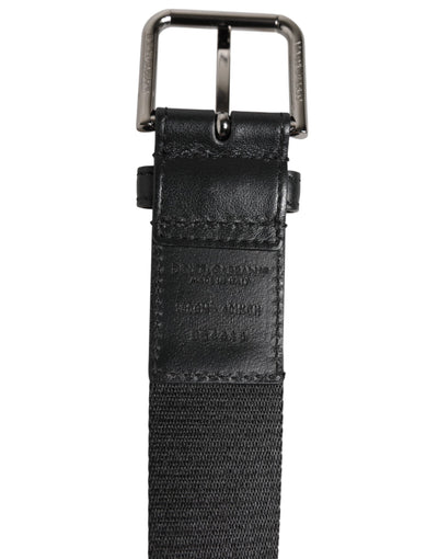 Black Blue DG Logo Silver Metal Buckle Belt