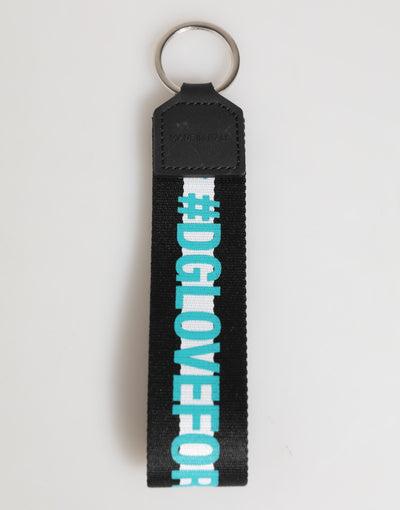 Multicolor Logo Polyester Brass Holder Keychain Keyring