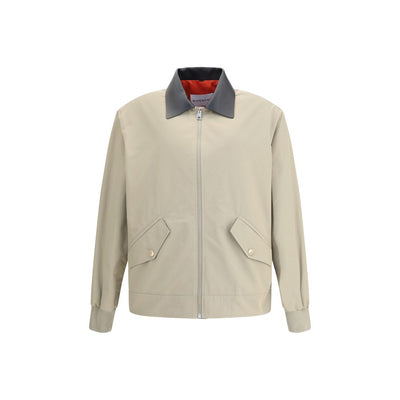 Cotton Harrington Jacket with leather details