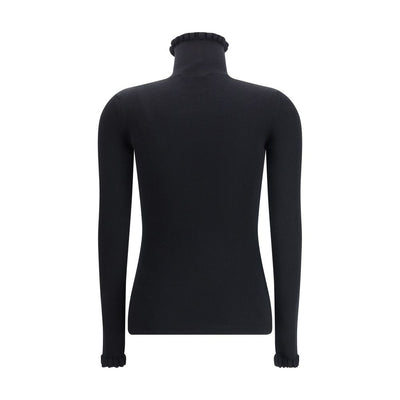 Wool Sweater with ruffled collar