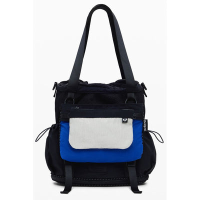 Black Polyester Women Handbag