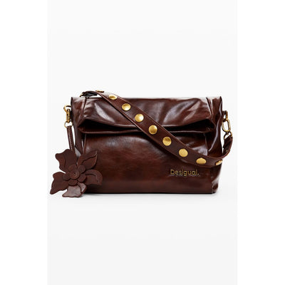 Brown Polyethylene Women Handbag
