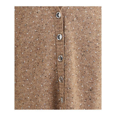 Bouclé fabric Cardigan with rhinestones