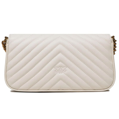 White Calfskin Women Crossbody Bag