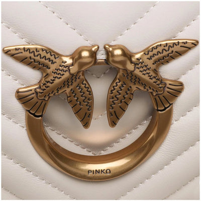 White Calfskin Women Crossbody Bag