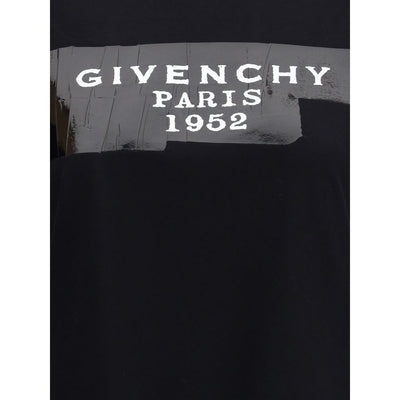 Cotton T-shirt with print black givenchy tape