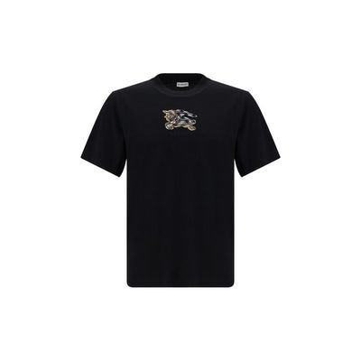 Checked logo cotton T-shirt