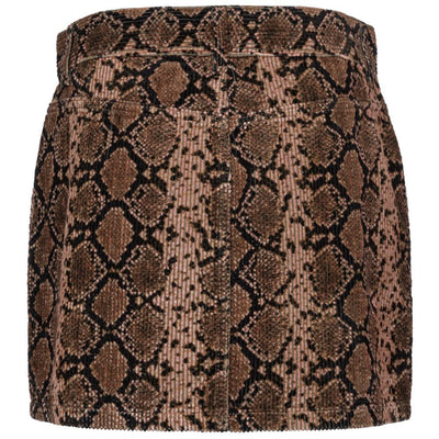 Brown Cotton Women's Miniskirt