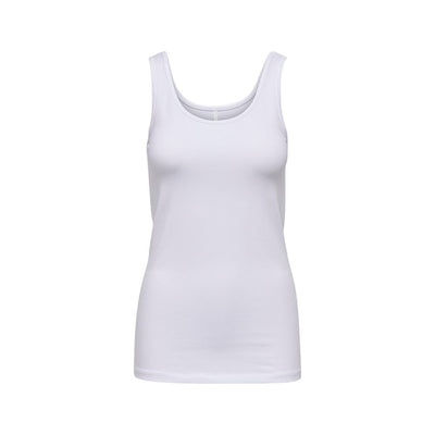 White Cotton Tank Top