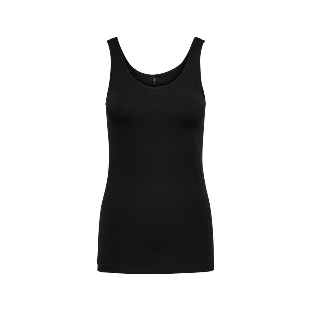 Black Cotton Tank Top