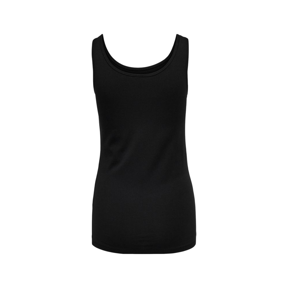 Black Cotton Tank Top