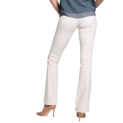 Cream Cotton Bootcut Jean