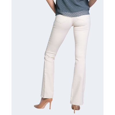 Cream Cotton Bootcut Jean