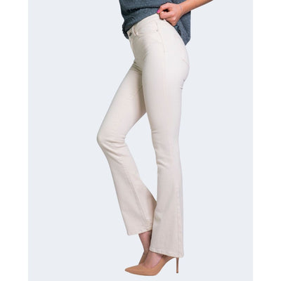 Cream Cotton Bootcut Jean
