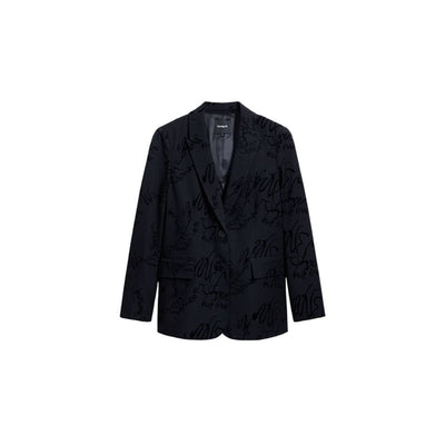 Black Polyester Blazer