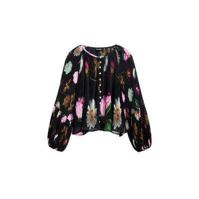 Black Polyester Blouse
