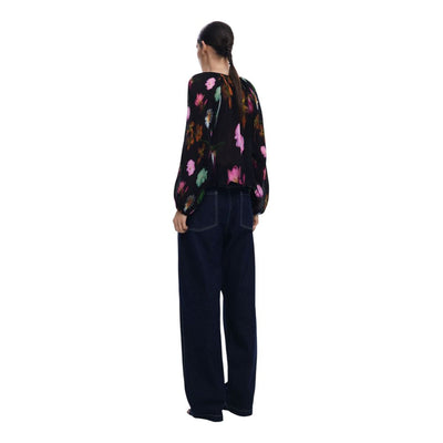 Black Polyester Blouse