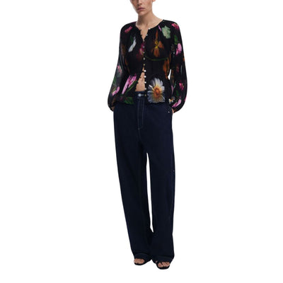 Black Polyester Blouse