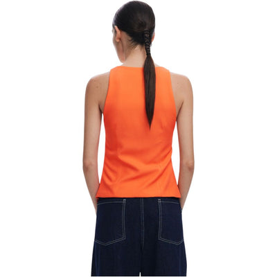 Orange Polyester Top