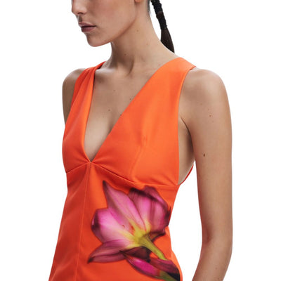 Orange Polyester Top