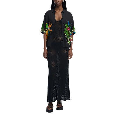 Black Viscose Shortsleeve