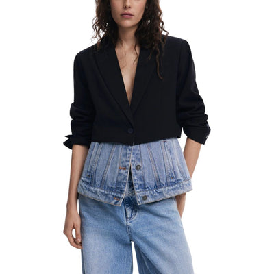 Black Cotton Blazer