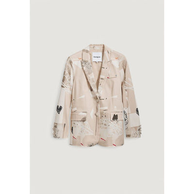 Beige Cotton Blazer