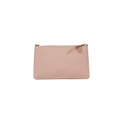 Pink Leather Clutch Bag