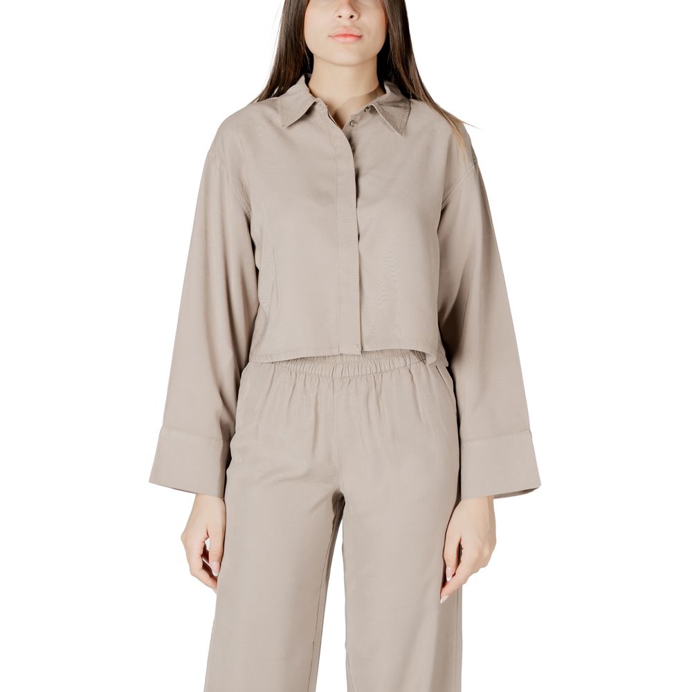 Beige Viscose Blouse