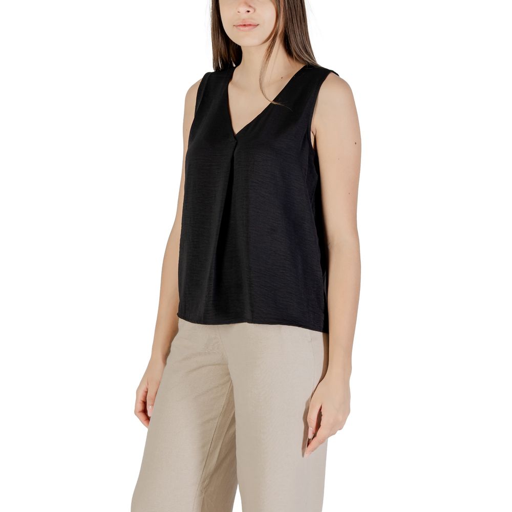 Black Recycled Polyester Tank Top